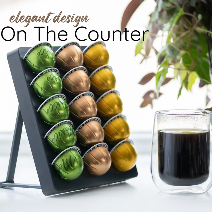 3D Printed Nespresso Vertuo Capsule Storage Organizer for Countertop, Drawer, or Wall Mount